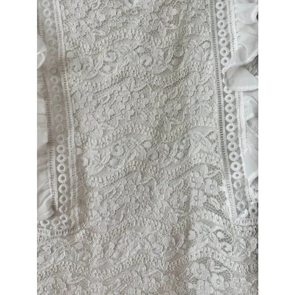 Guess White Lace Ruffle Trim Sleeveless Top Size Girls 16 - Picture 13 of 15